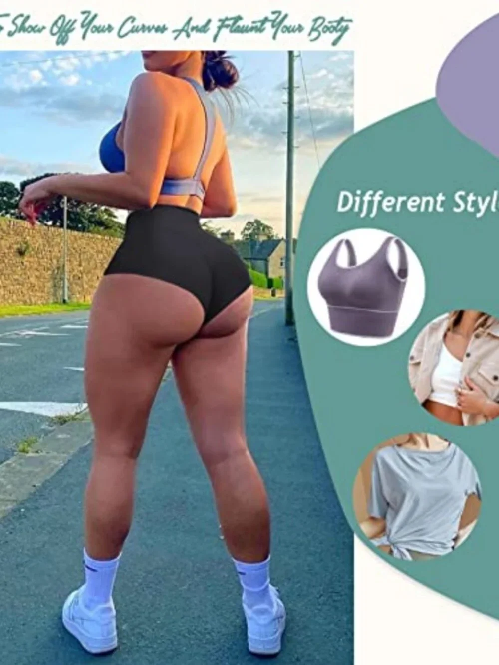 High Waist Booty Shorts Butt Lifting Yoga Workout Spandex Rave Dance Hot Pants